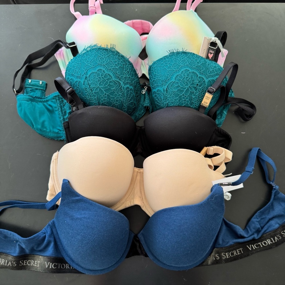 5 Pcs Assorted Victoria’s Secret, INTIMISSIMI, Pink, Bra Pack, NWT!